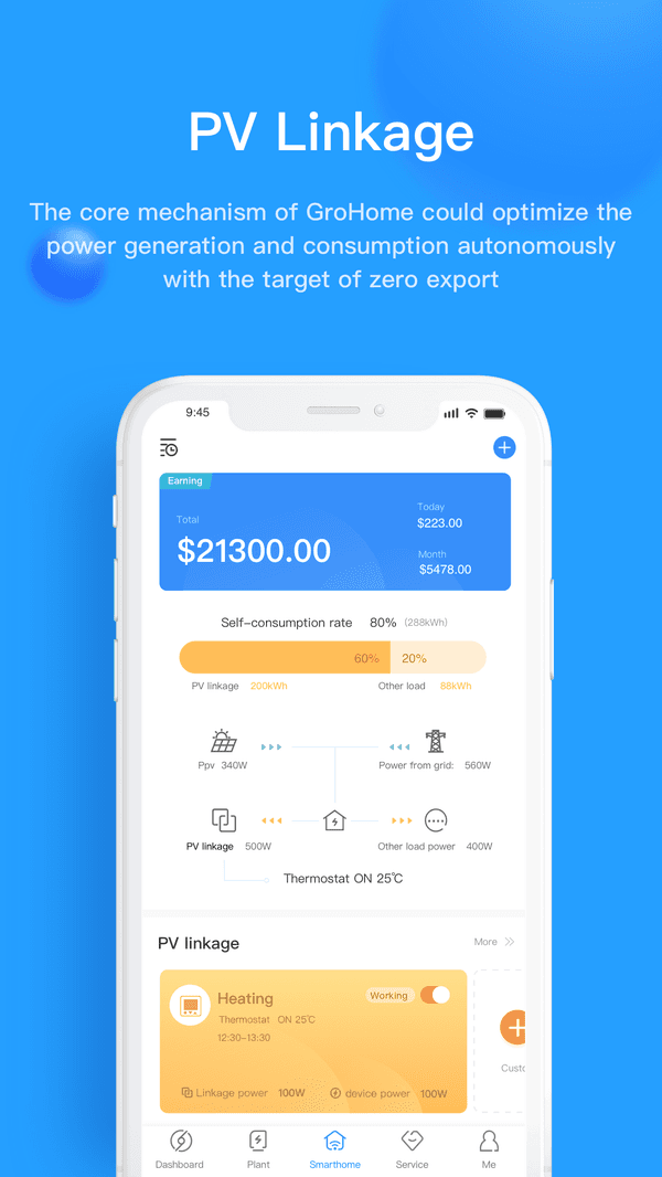 ShinePhone App device list with multiple Growatt inverters